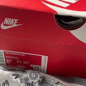 Red and white Air  Vapor Max plus